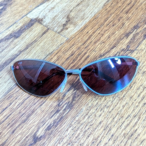 RARE* NIB Vintage Suncloud Taro Sunglasses Matte Silver Rose Lens Made in Italy - Picture 1 of 16